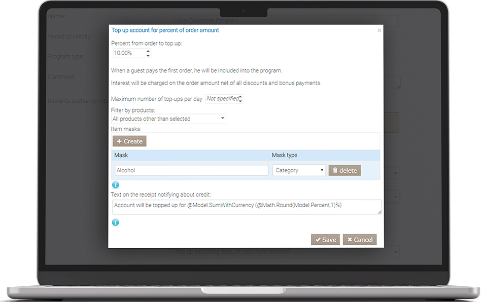 Configuring loyalty settings and promotions in centralised marketing system