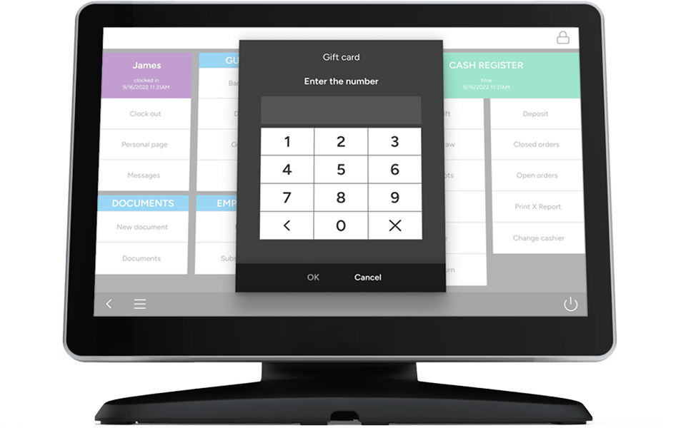 Managing gift cards and bonus programmes in POS system