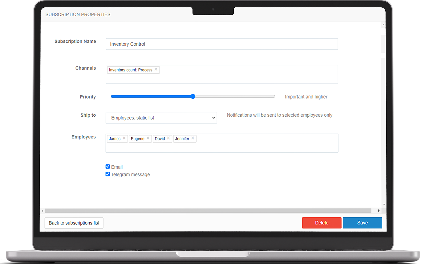 Manager Notifications