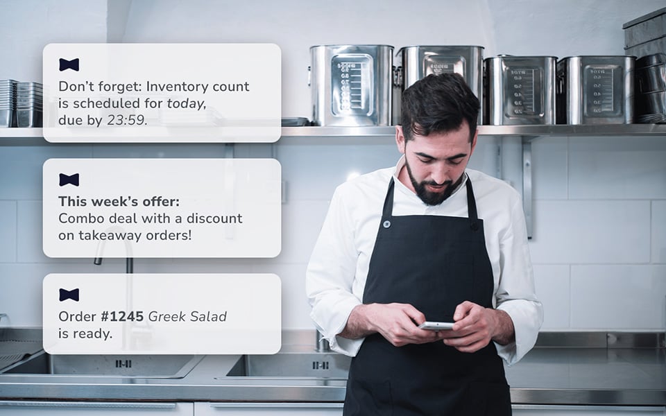 Staff receiving alerts via real-time notifications and reminders