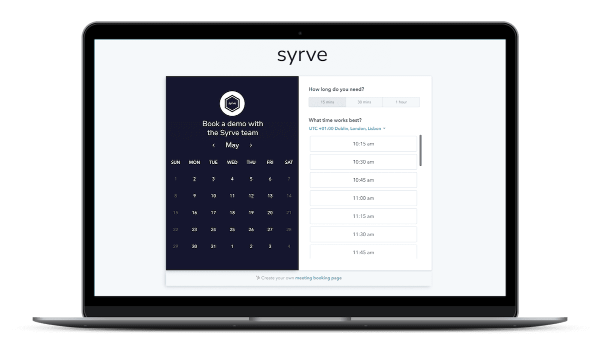 Syrve - Book A Demo Laptop